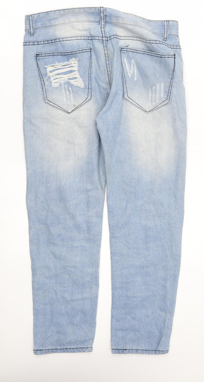 Womens UK Size 32 in Preworn Regular Fit Straight Blue Jeans