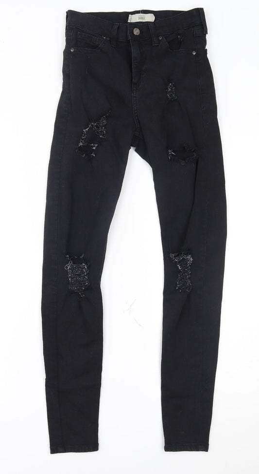 Topshop Womens Black   Skinny Jeans Size 26 in L32 in - Jamie