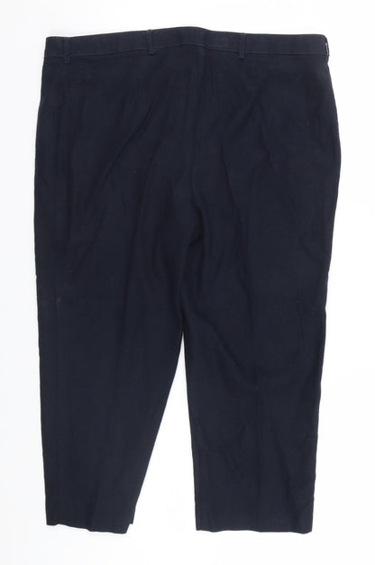Womens UK Size 16 Marks and Spencer Regular Fit  Blue Trousers