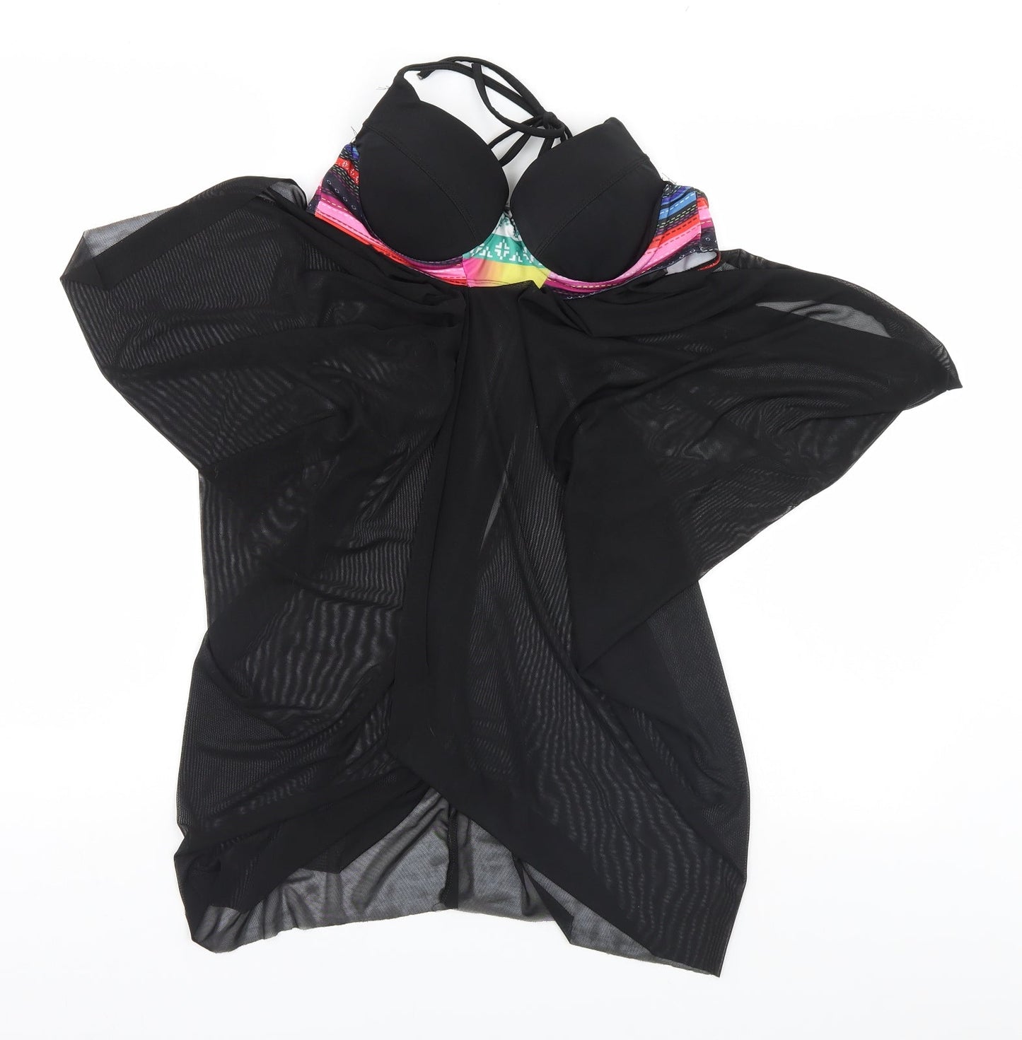 Womens UK Size  Preworn Black Basic T-Shirt