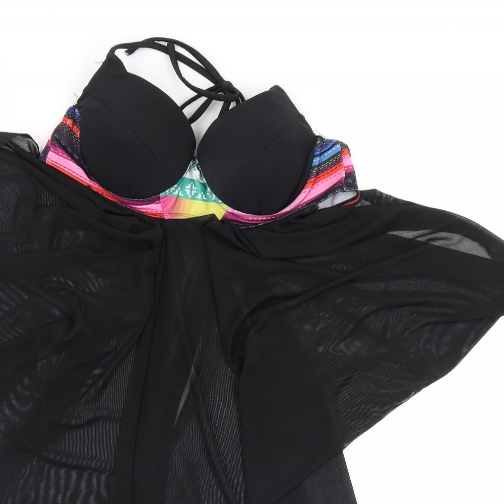 Womens UK Size  Preworn Black Basic T-Shirt