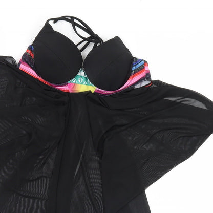 Womens UK Size  Preworn Black Basic T-Shirt