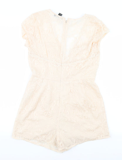 FOREVER 21 Womens Beige   Jumpsuit One-Piece Size M