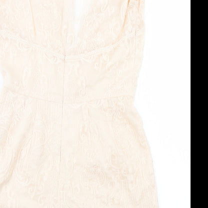 FOREVER 21 Womens Beige   Jumpsuit One-Piece Size M