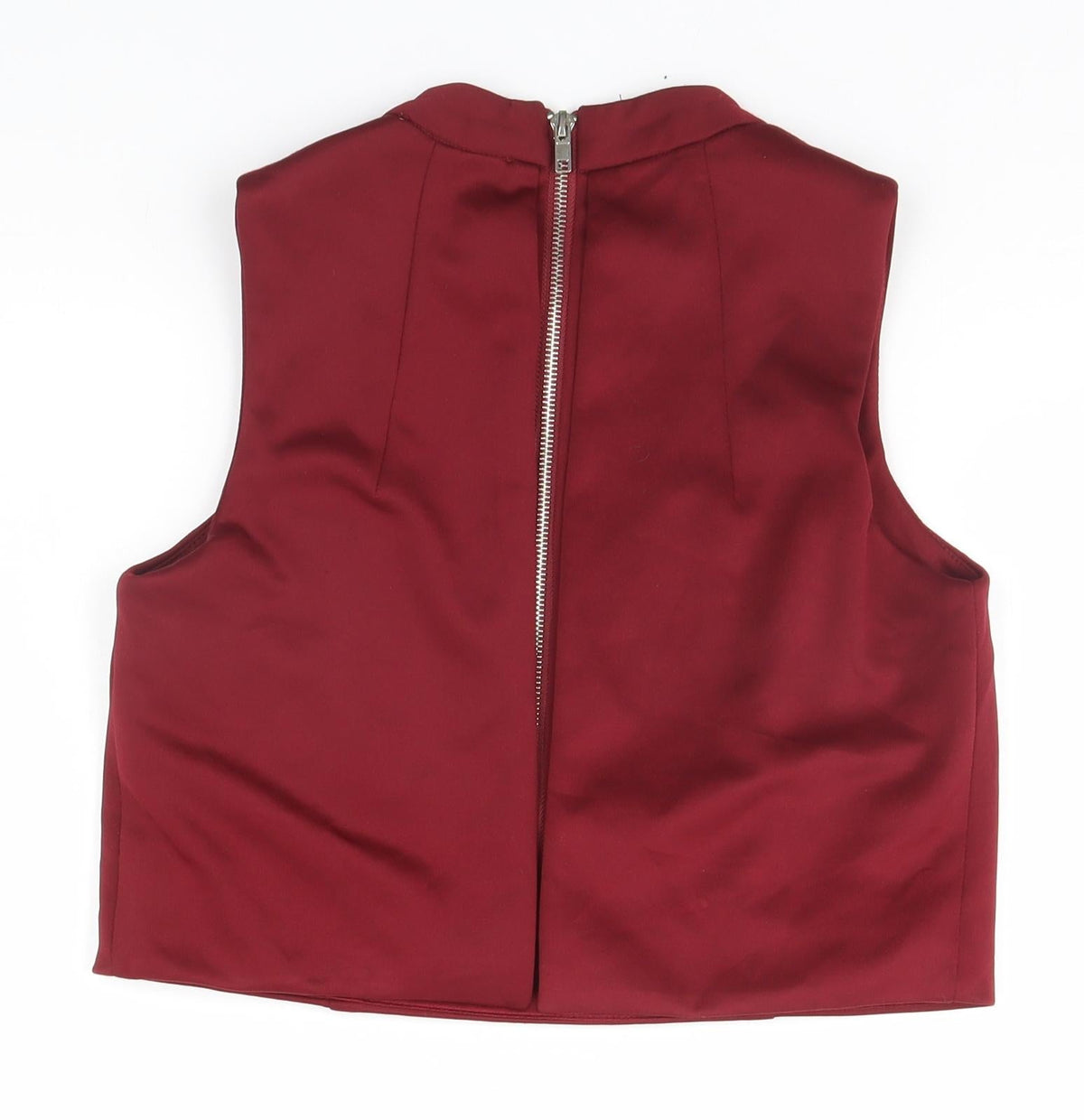 Back view of Lavish Alice women’s red basic t-shirt, size UK 8