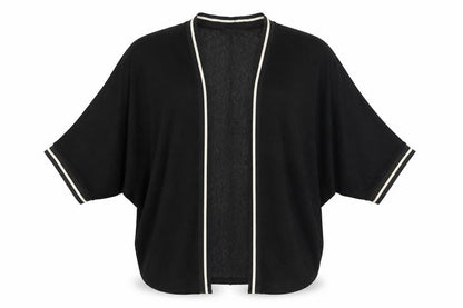 Front view of Bershka women’s brown cardigan jumper, size L