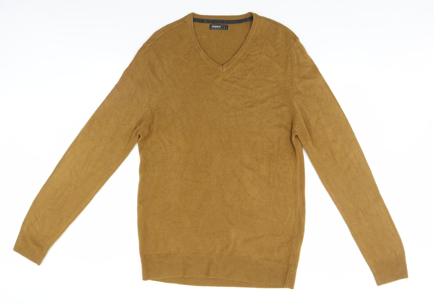 Peacocks Mens Brown   Pullover Jumper Size L