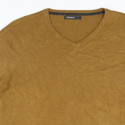 Peacocks Mens Brown   Pullover Jumper Size L