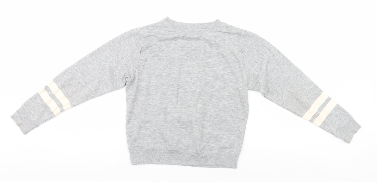Back view of New Look boys’ grey jumper, size S, - do not disturb