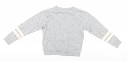 Back view of New Look boys’ grey jumper, size S, - do not disturb