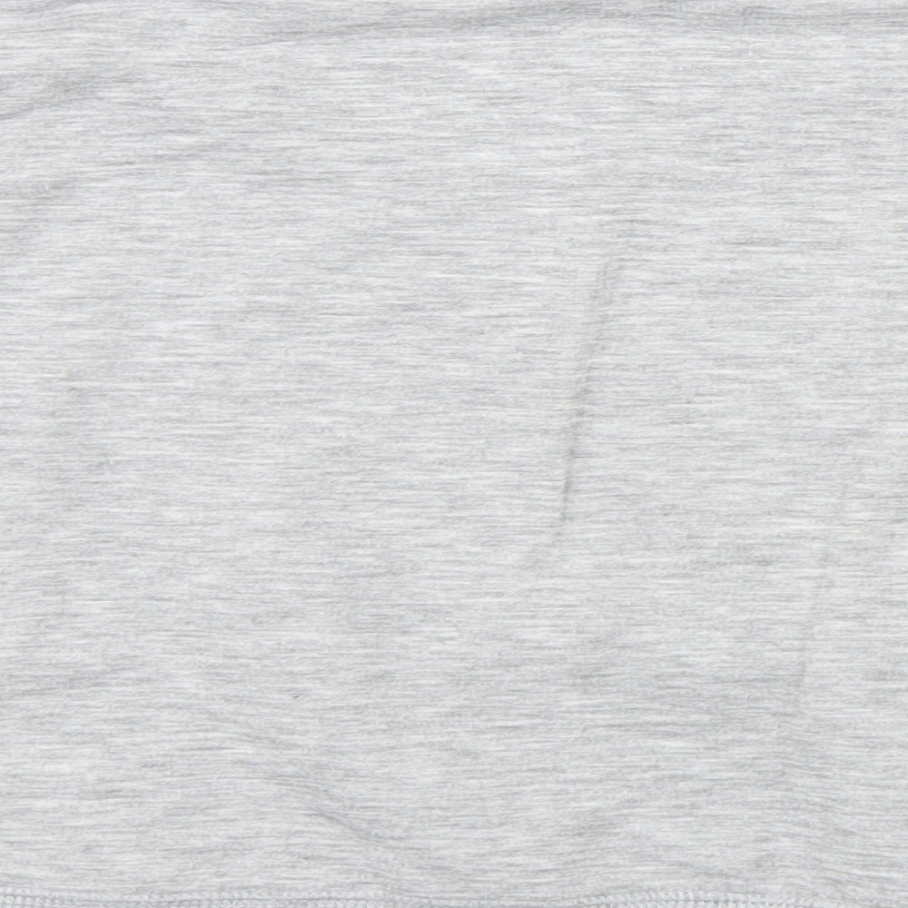 Brand and care label for New Look boys’ grey jumper, size S, - do not disturb