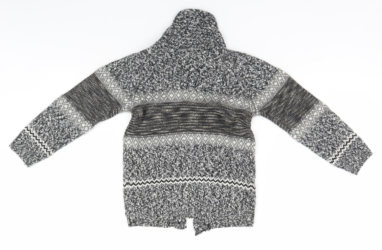 TU Girls Grey Striped  Cardigan Jumper Size 4-5 Years