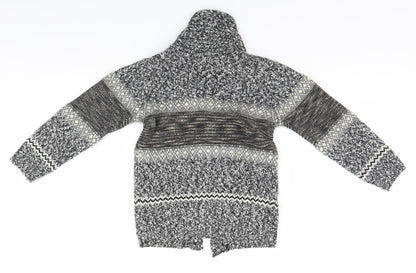 TU Girls Grey Striped  Cardigan Jumper Size 4-5 Years