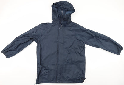 Womens UK Size S Preworn Blue Rain Coat