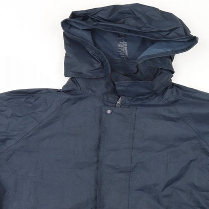 Womens UK Size S Preworn Blue Rain Coat