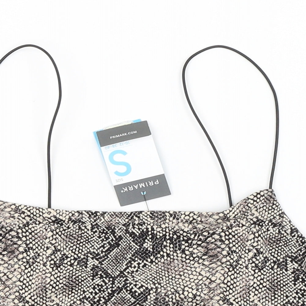 Primark Womens Beige Animal Print  Cropped Tank Size 10