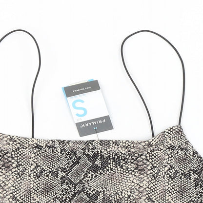 Primark Womens Beige Animal Print  Cropped Tank Size 10