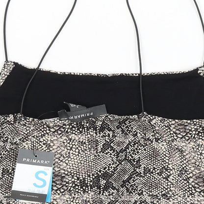 Primark Womens Beige Animal Print  Cropped Tank Size 10