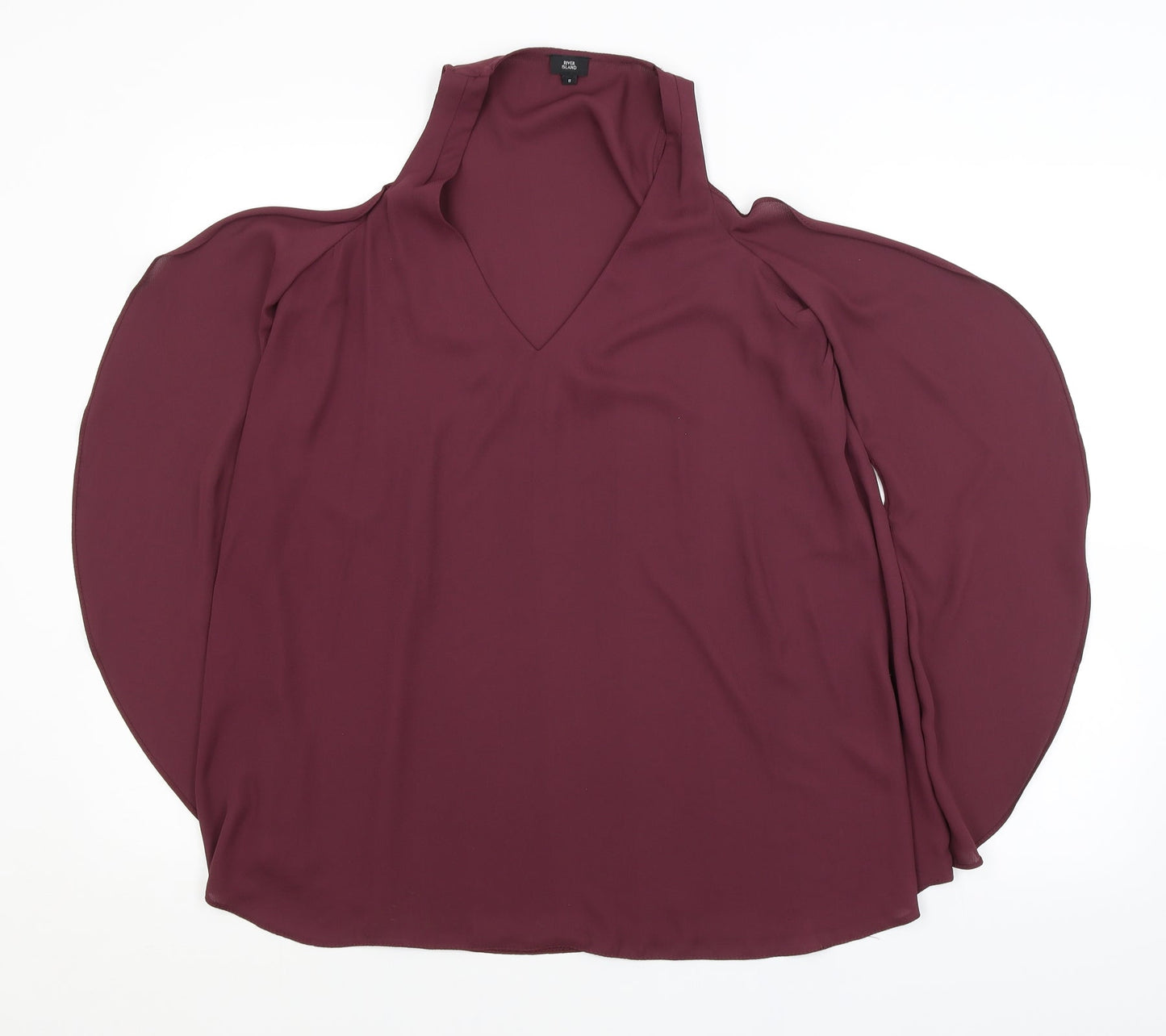 Womens UK Size 8 River Island Purple Basic Blouse