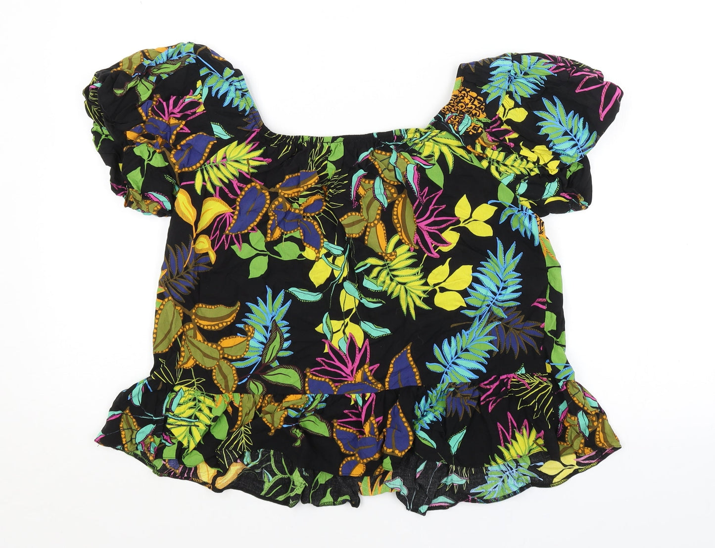 Womens UK Size  Preworn Black Basic Blouse