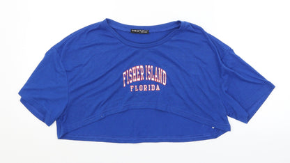 SheIn Womens Blue   Cropped T-Shirt Size L