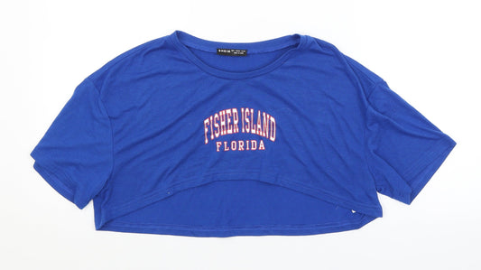 SheIn Womens Blue   Cropped T-Shirt Size L