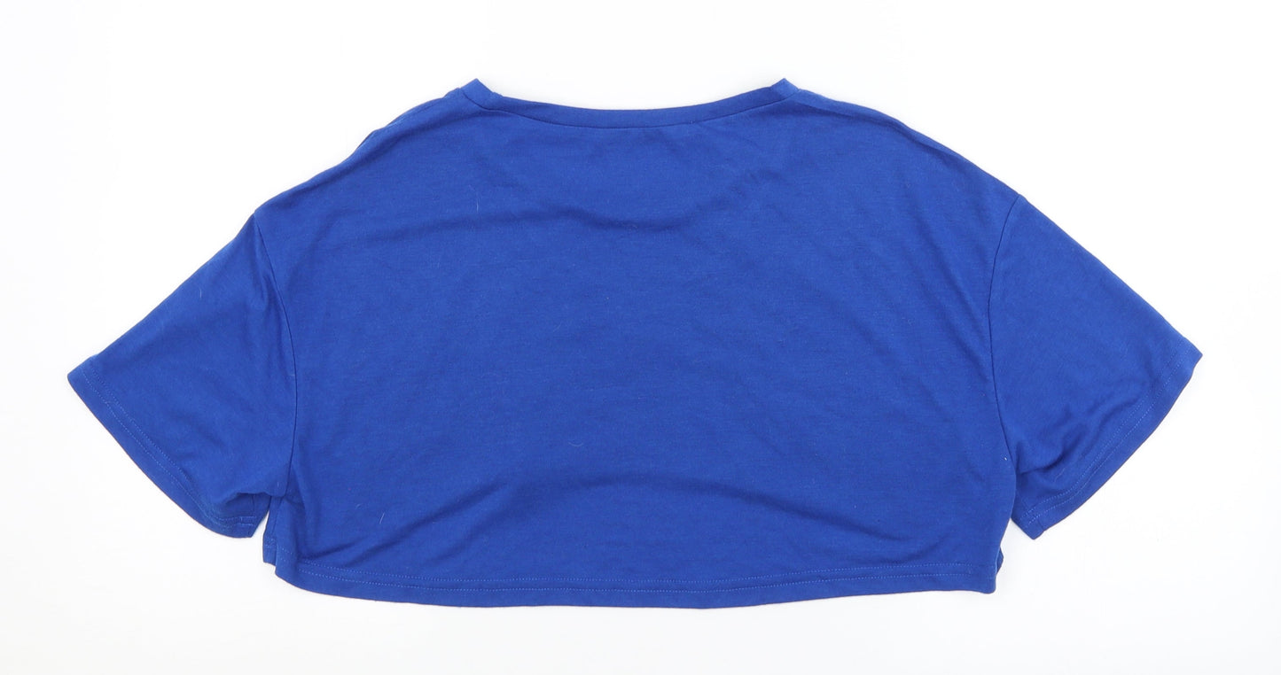 SheIn Womens Blue   Cropped T-Shirt Size L