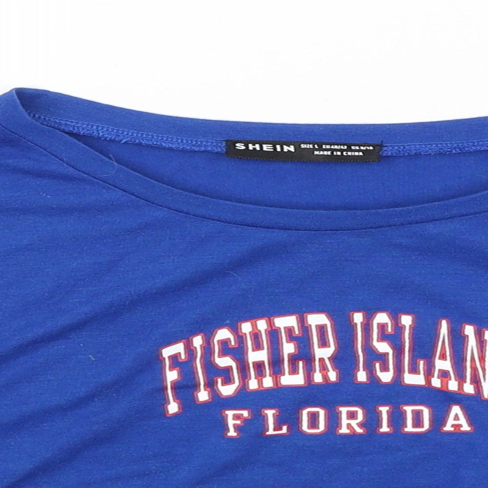 SheIn Womens Blue   Cropped T-Shirt Size L