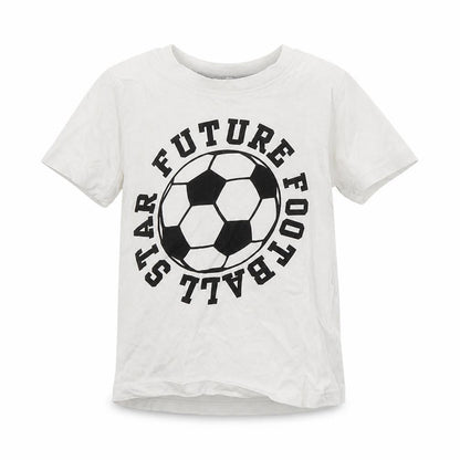 Front view of H&M boys’ white basic t-shirt, size 3-4, years