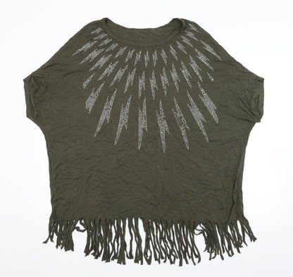 Womens UK Size  Preworn Green Basic Blouse