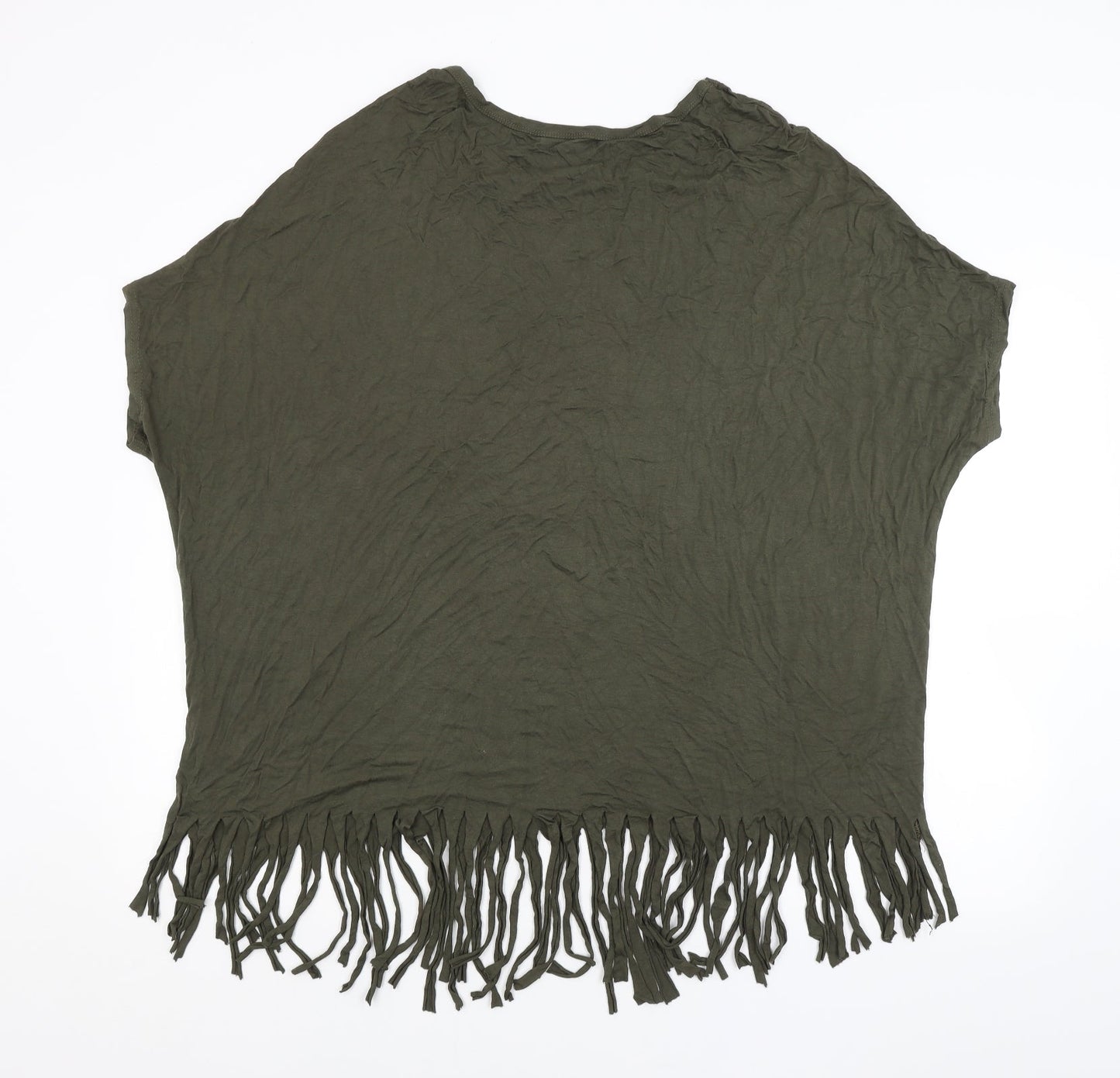 Womens UK Size  Preworn Green Basic Blouse