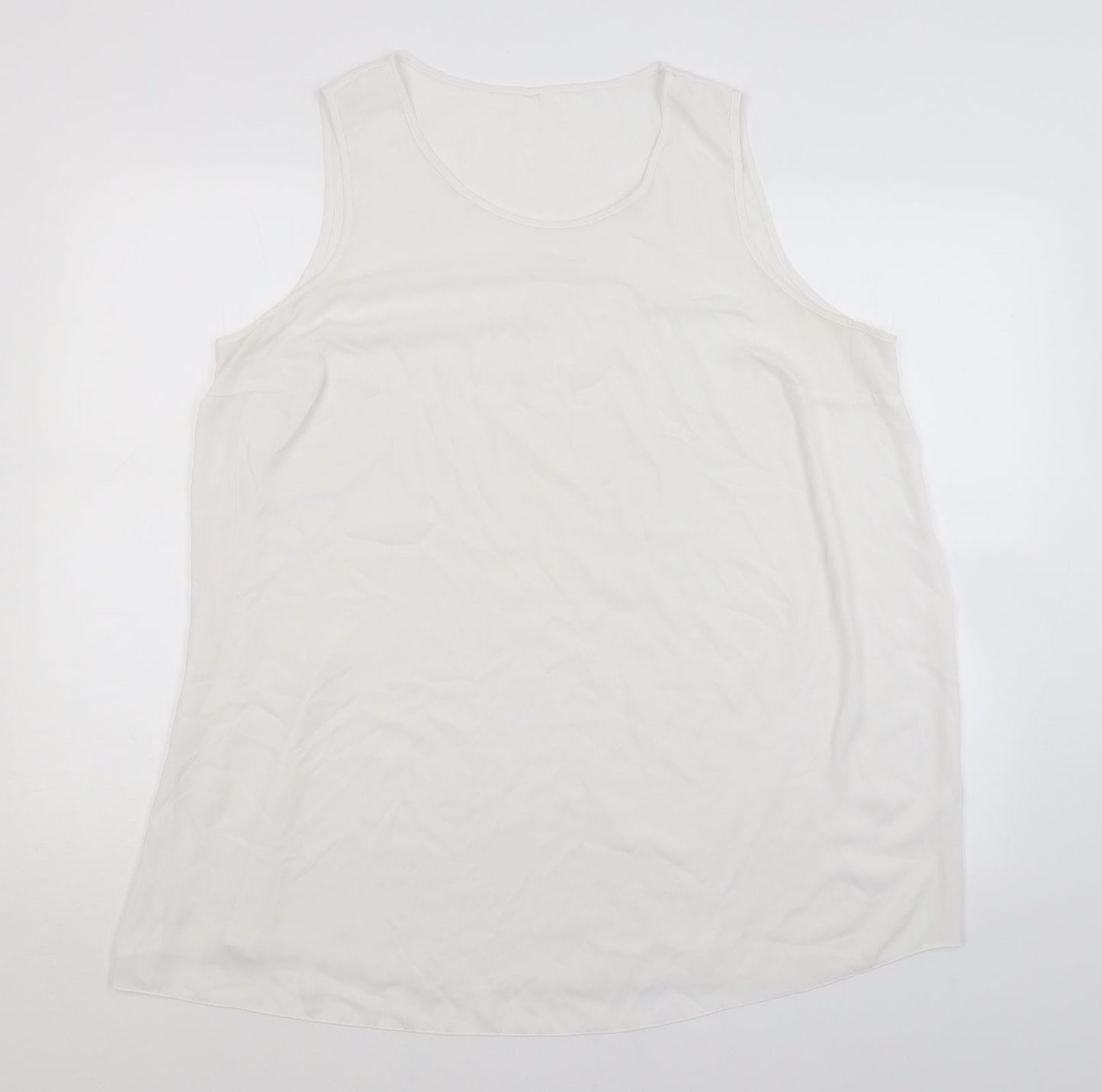 Womens UK Size  Preworn White Basic Blouse