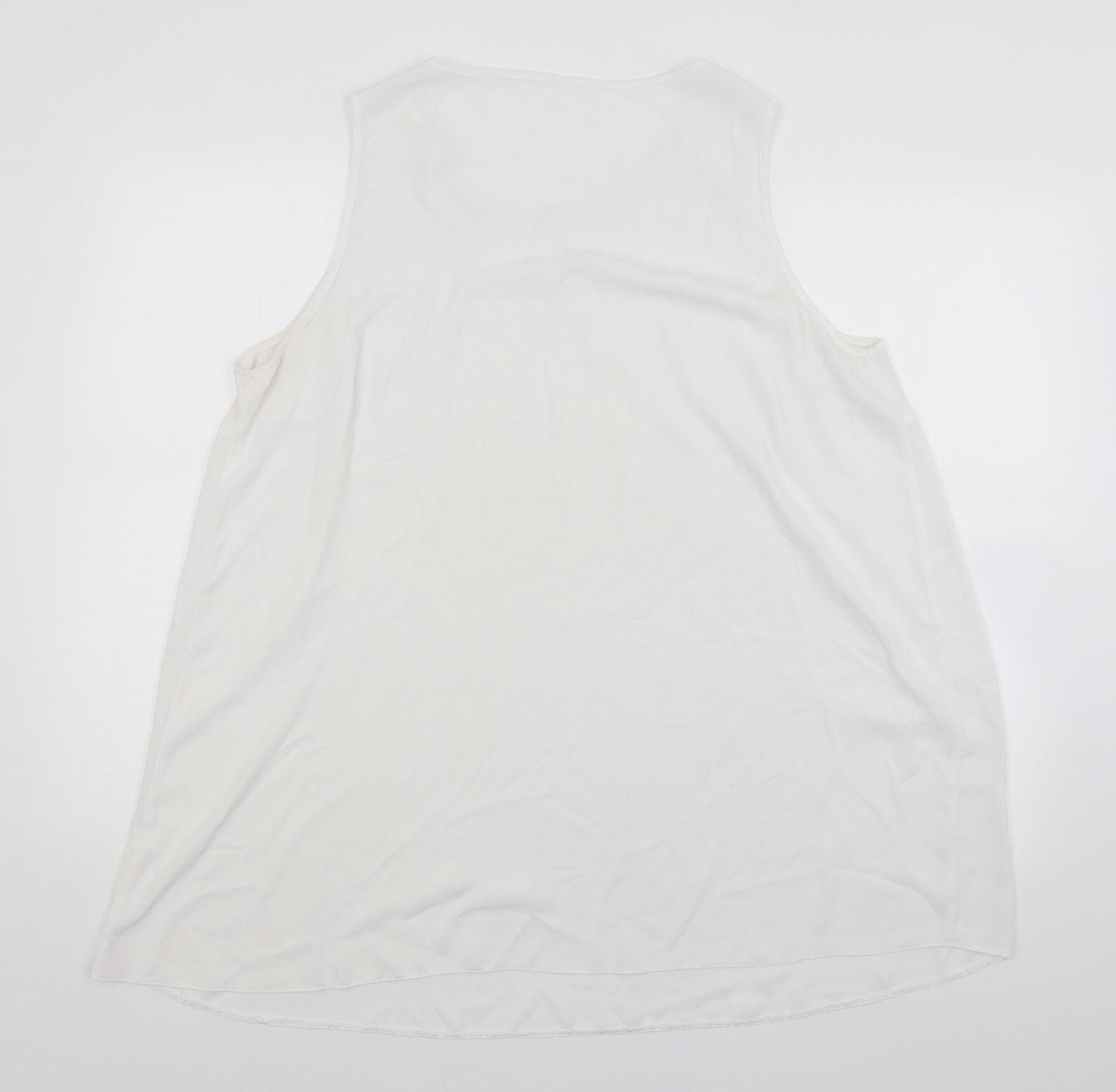 Womens UK Size  Preworn White Basic Blouse