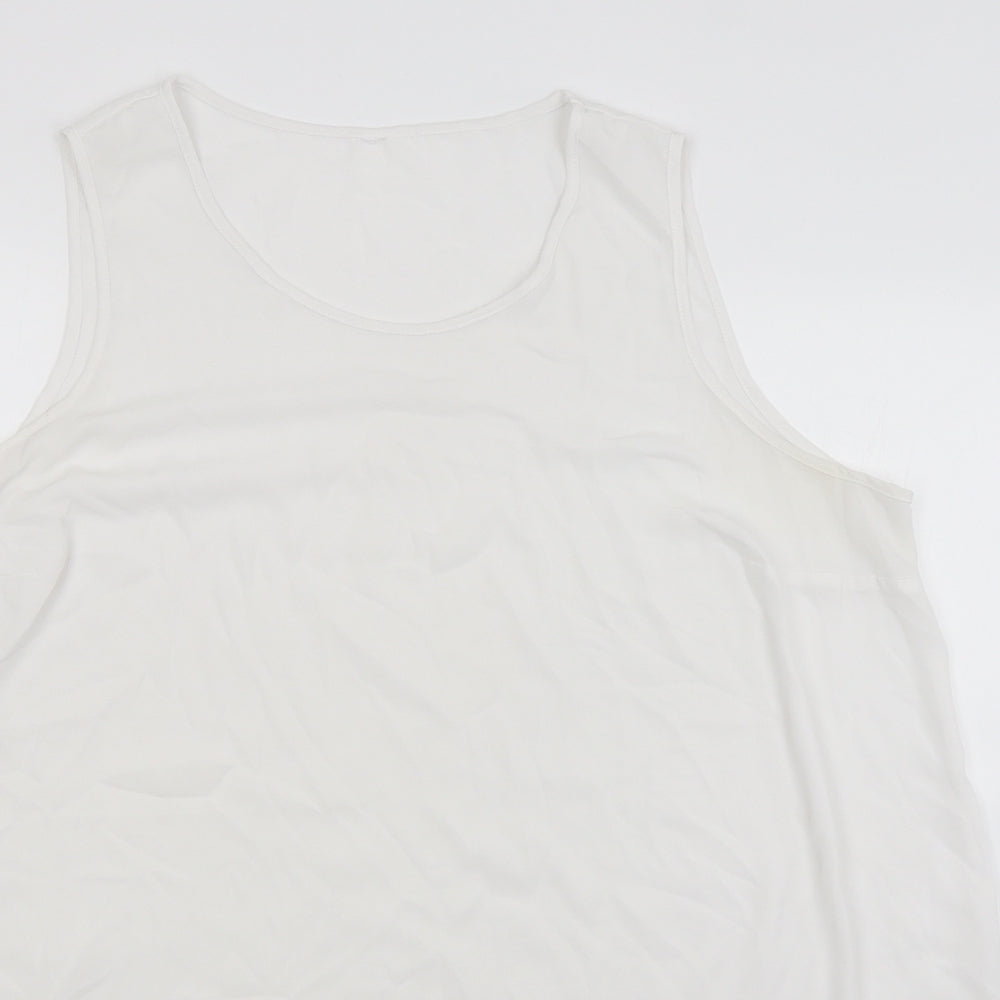 Womens UK Size  Preworn White Basic Blouse