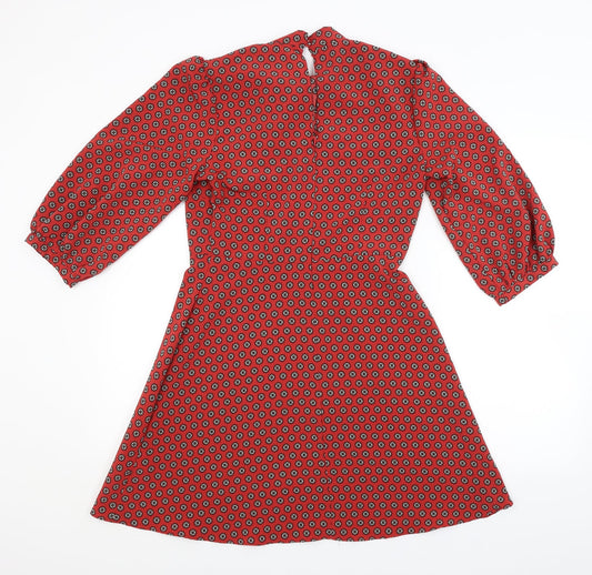 Primark Womens Red Floral  A-Line  Size 10