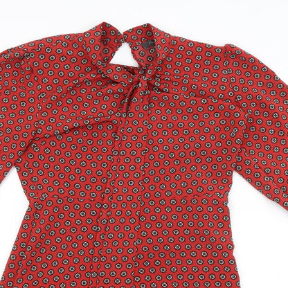 Primark Womens Red Floral  A-Line  Size 10