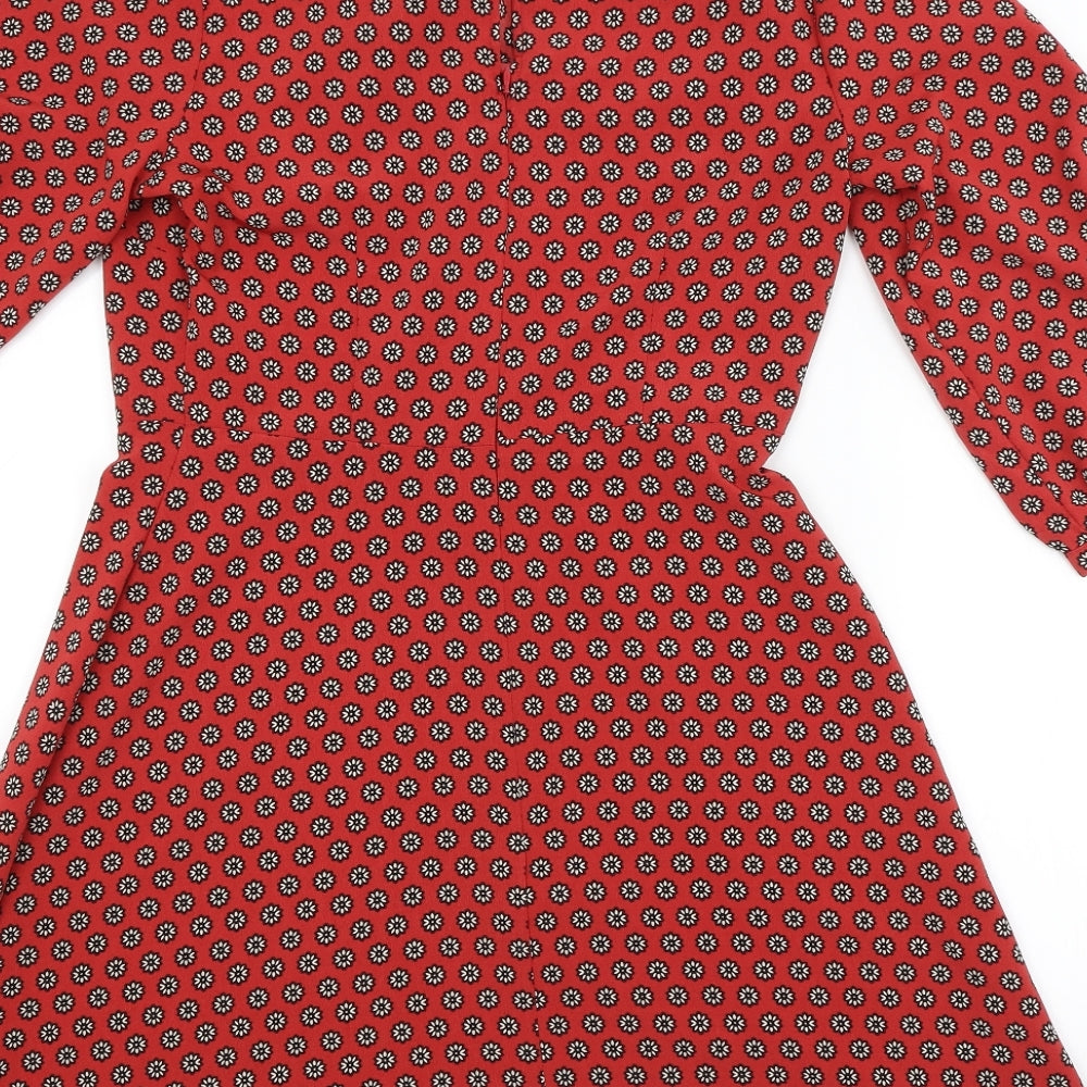 Primark Womens Red Floral  A-Line  Size 10