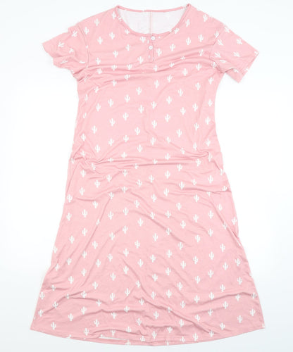Preworn Womens Pink Geometric   Nightshirt Size S