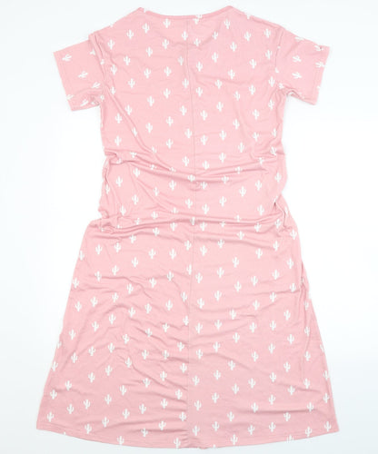 Preworn Womens Pink Geometric   Nightshirt Size S