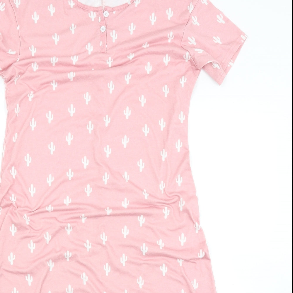 Preworn Womens Pink Geometric   Nightshirt Size S