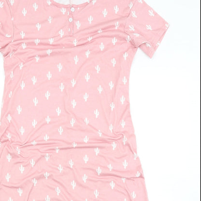 Preworn Womens Pink Geometric   Nightshirt Size S