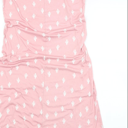 Preworn Womens Pink Geometric   Nightshirt Size S