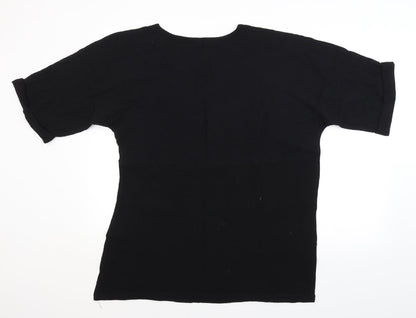 Womens UK Size XL Preworn Black Basic Blouse