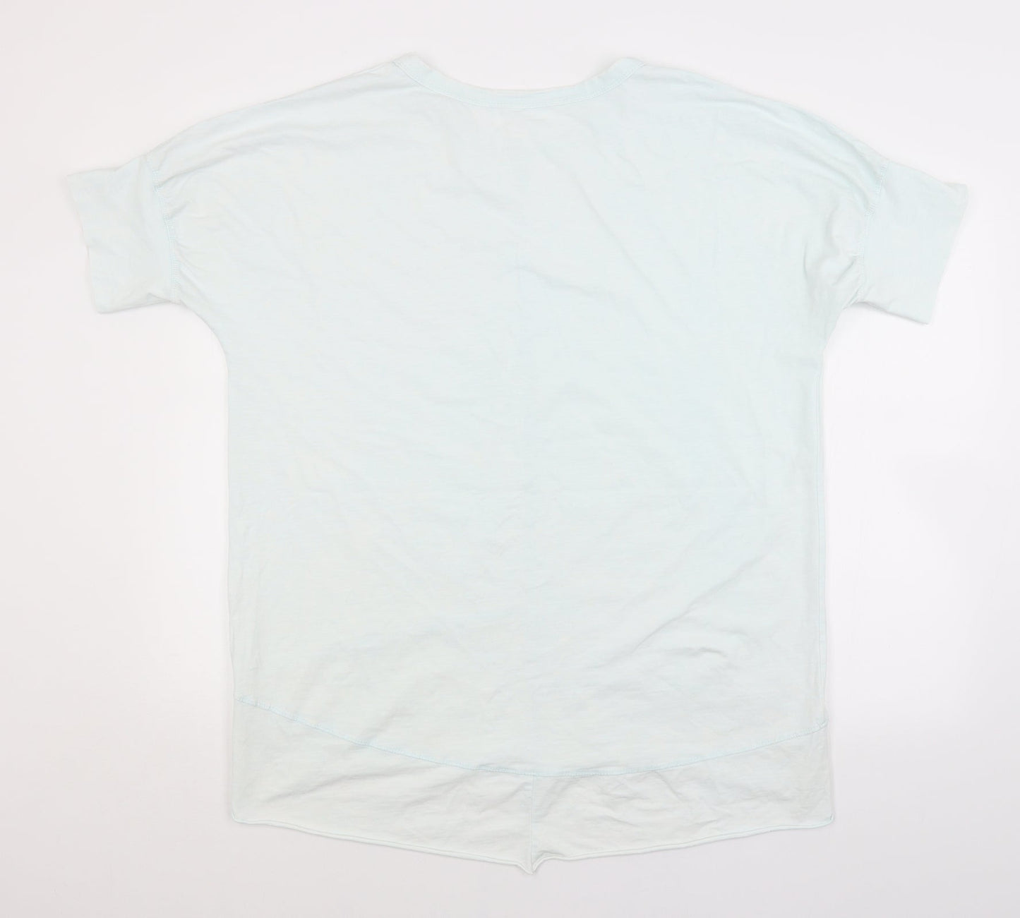 Womens UK Size XL Preworn Blue Basic T-Shirt