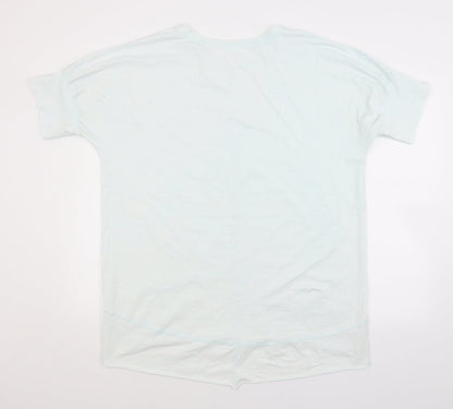 Womens UK Size XL Preworn Blue Basic T-Shirt