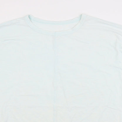 Womens UK Size XL Preworn Blue Basic T-Shirt