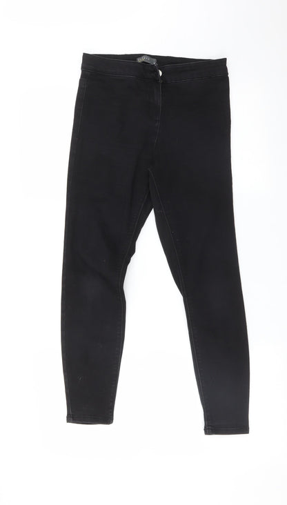 Womens UK Size 8 Papaya Regular Fit Jegging Black Jeans