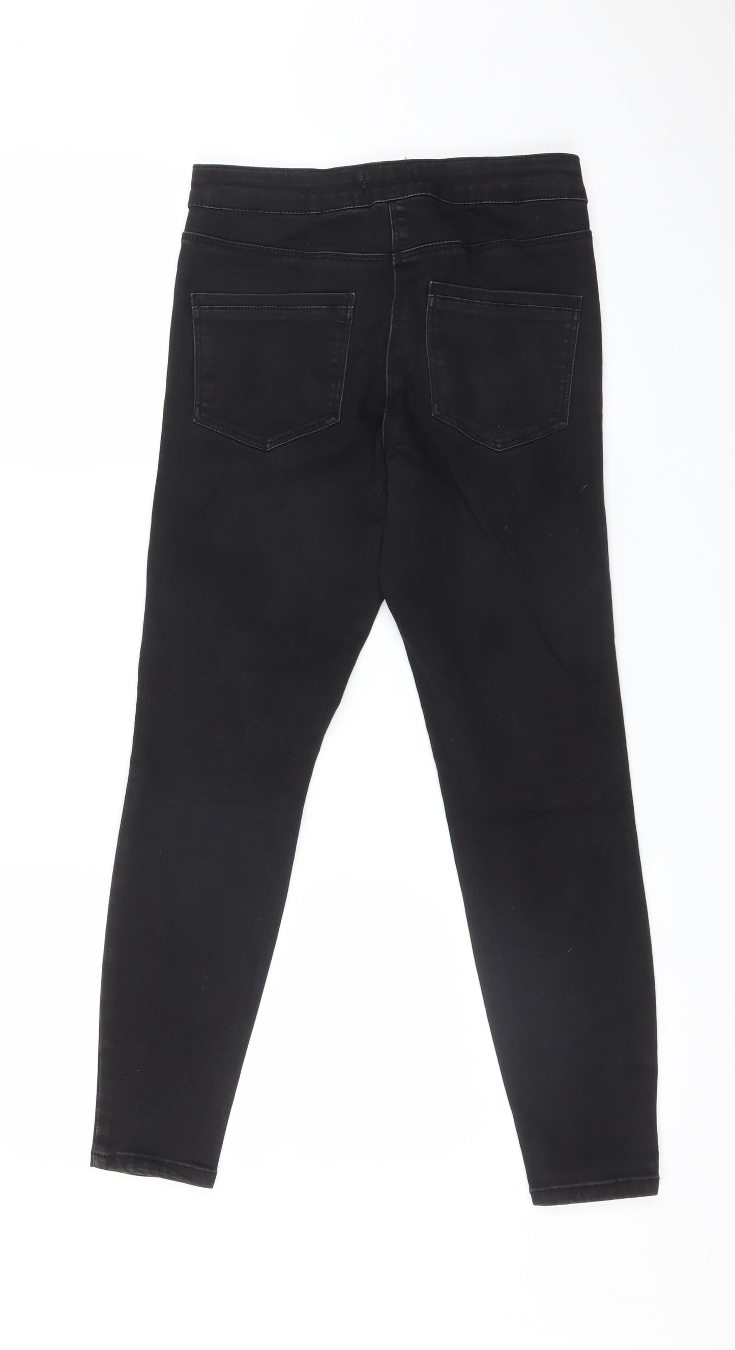 Womens UK Size 8 Papaya Regular Fit Jegging Black Jeans