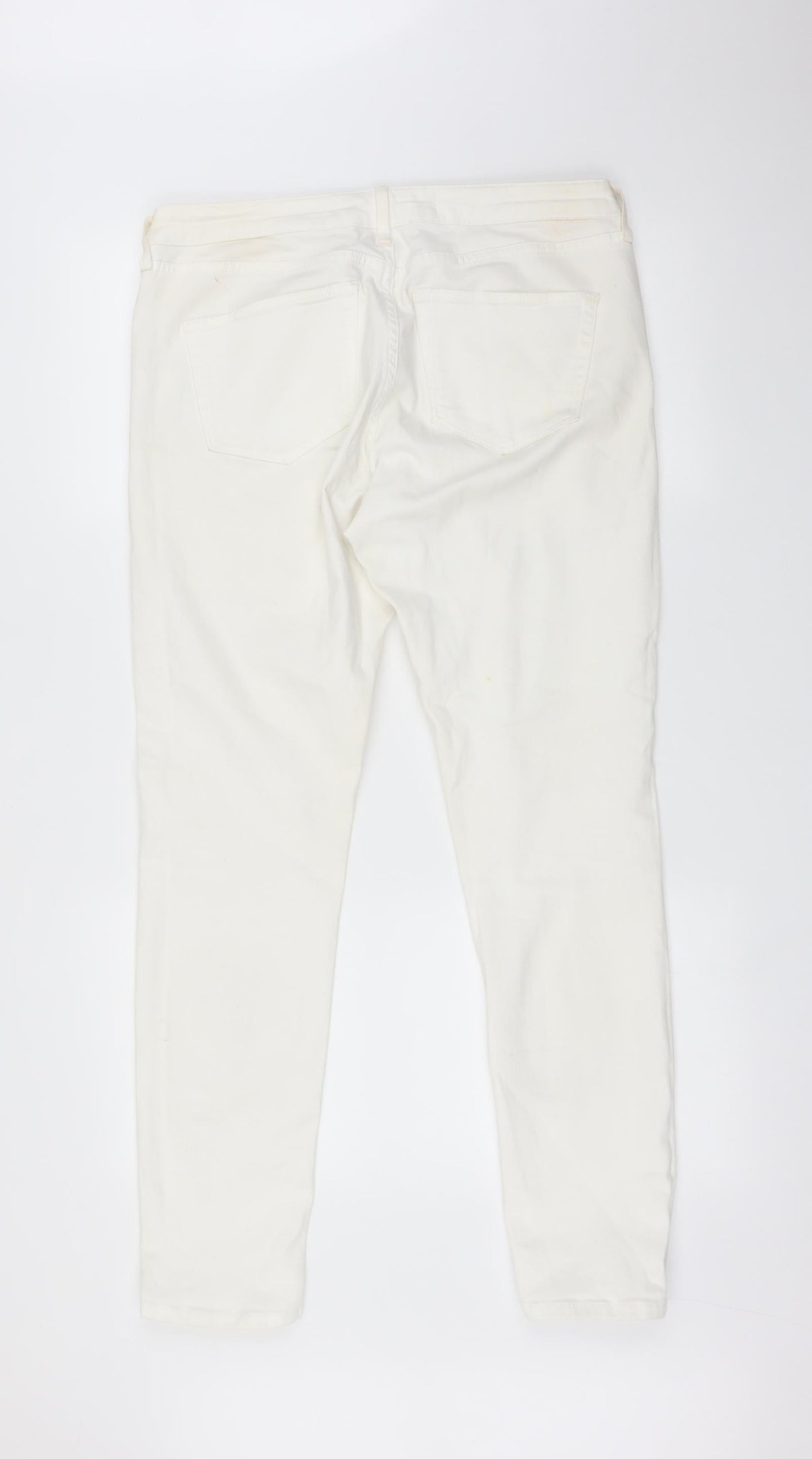 DENIM CO Womens White   Straight Jeans Size 12 L29 in