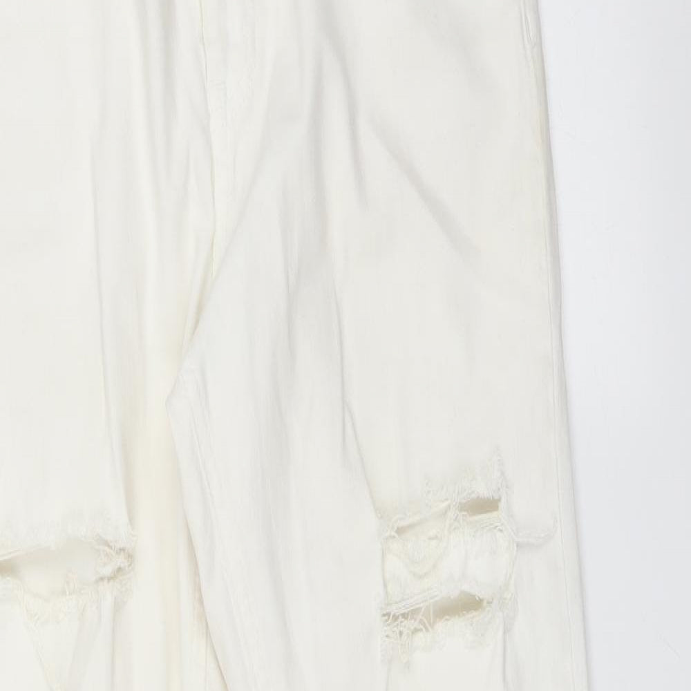 DENIM CO Womens White   Straight Jeans Size 12 L29 in